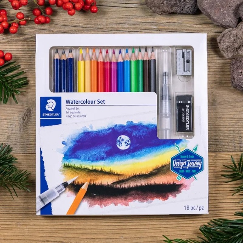 Set Lapices Acuarelables Staedtler X 18 Piezas Kit Acuarelas Set Lapices Acuarelables Staedtler X 18 Piezas Kit Acuarelas