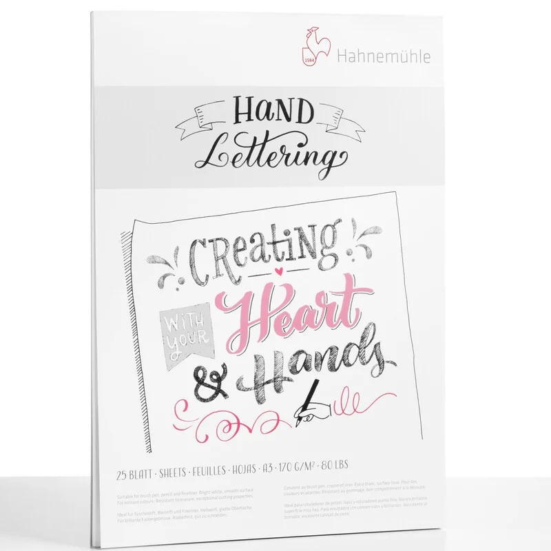 BLOCK HAHNEMUHLE A4 HAND LETTERING 170GRS. X25 HJS BLOCK HAHNEMUHLE A4 HAND LETTERING 170GRS. X25 HJS