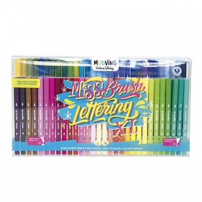 SET DE MARCADORES MOOVING DOBLE PUNTA  X60 COL