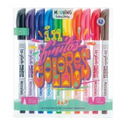 SET DE MICROFIBRAS 0.4 MOOVING X10 COL.