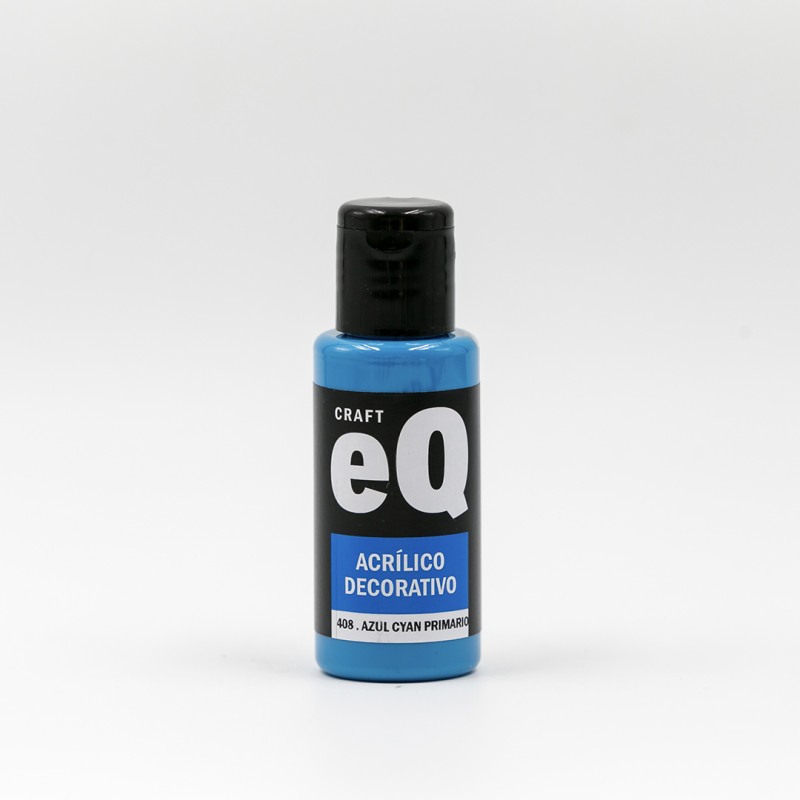 ACRILICO EQ DECORATIVO X50CC. 408 AZUL CYAN PRIMARIO ACRILICO EQ DECORATIVO X50CC. 408 AZUL CYAN PRIMARIO