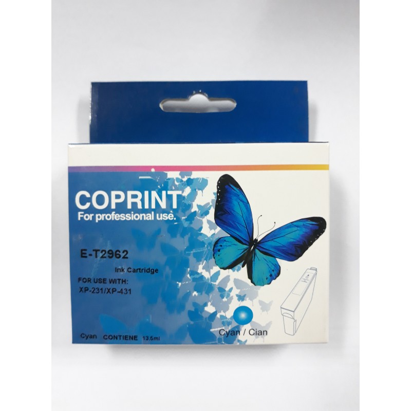 Cartucho de tinta Coprint Epson 296 Cian Cartucho de tinta Coprint Epson 296 Cian