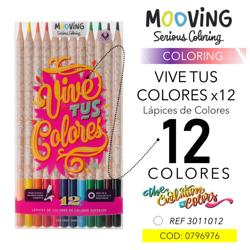 LAPICES MOOVING 3011012 LAPICES X12 COL LAPICES MOOVING 3011012 LAPICES X12 COL