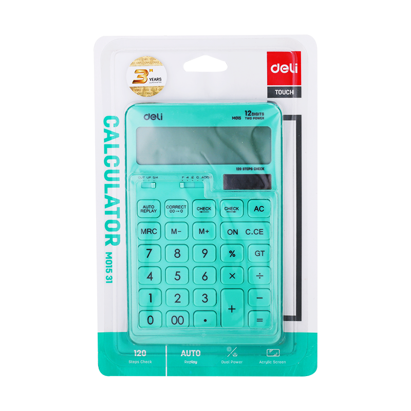 CALCULADORA DELI TOUCH 1531 TURQUESA CALCULADORA DELI TOUCH 1531 TURQUESA