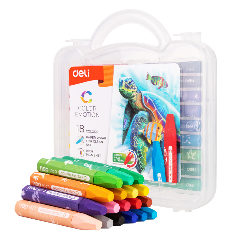 SET DELI COLOR EMOTION OLEO PASTEL X18 VALIJA SET DELI COLOR EMOTION OLEO PASTEL X18 VALIJA