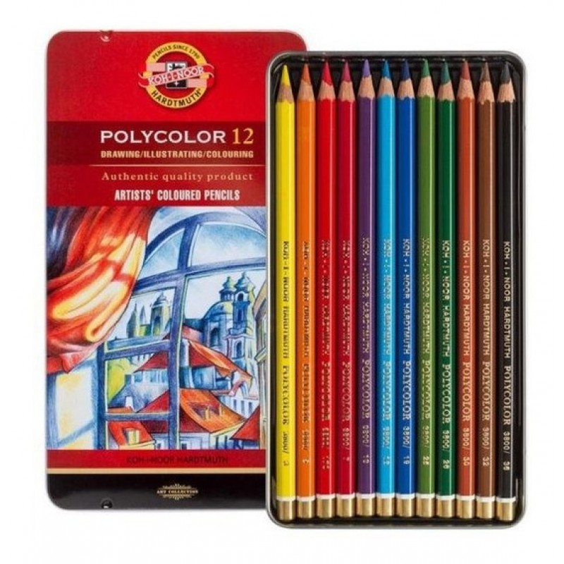 LAPICES KOH I NOOR POLYCOLOR X 12 LAPICES KOH I NOOR POLYCOLOR X 12