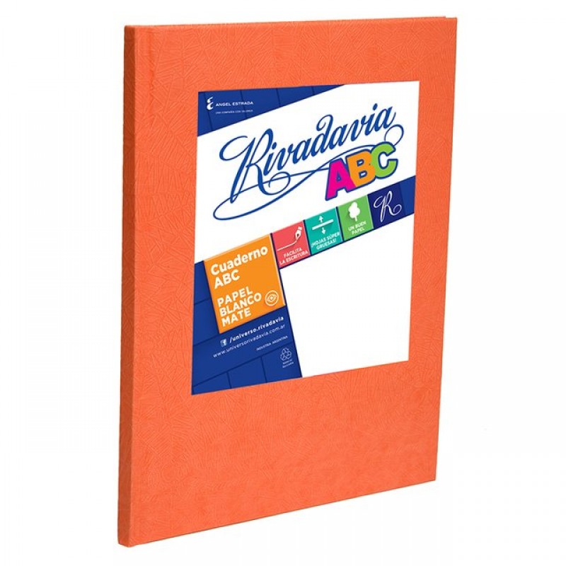 CUADERNO RIVADAVIA ABC 50HJS NARANJA CUADERNO RIVADAVIA ABC 50HJS NARANJA