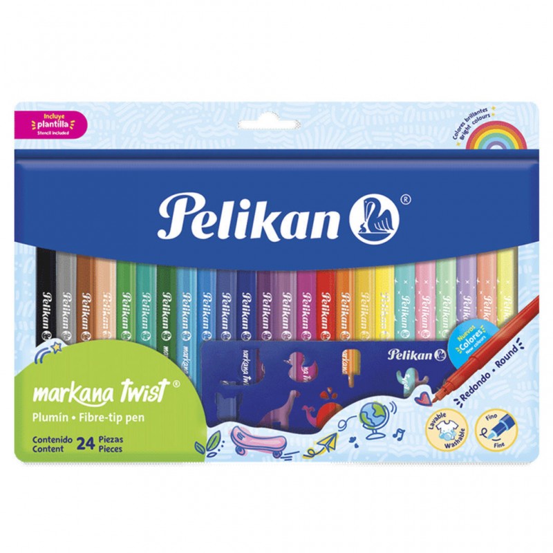 MARCADORES PELIKAN MARKANA TWIST X 24 MARCADORES PELIKAN MARKANA TWIST X 24