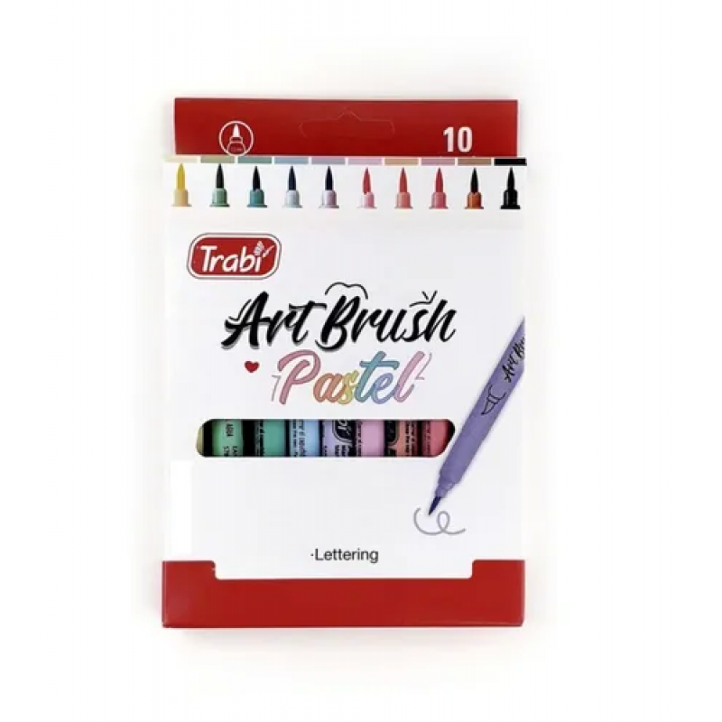 MARCADORES TRABI ART BRUSH PASTEL X 10 COLORES MARCADORES TRABI ART BRUSH PASTEL X 10 COLORES