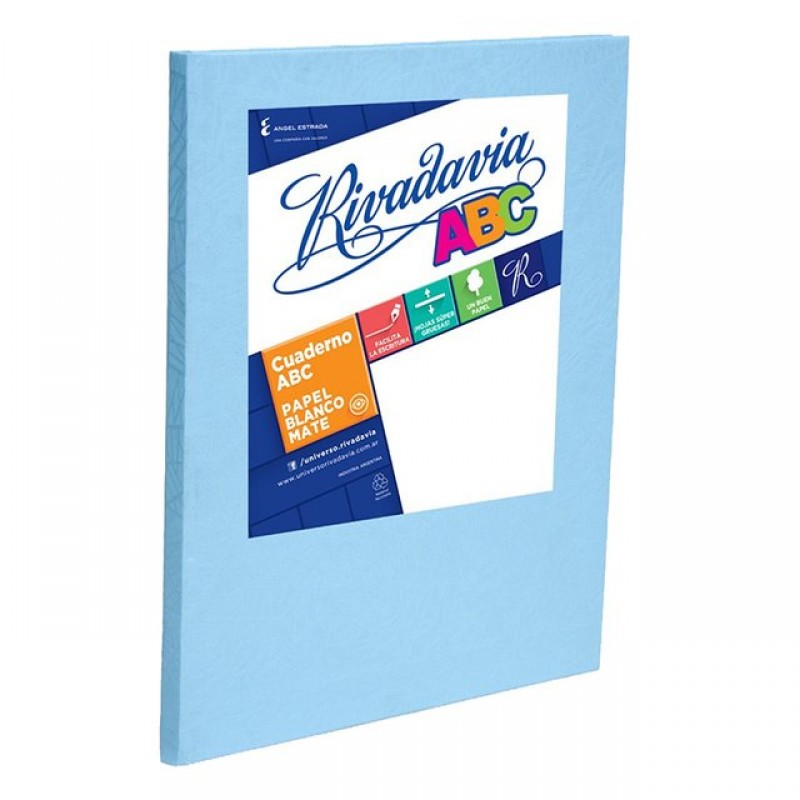 CUADERNO RIVADAVIA ABC 50HJS CELESTE