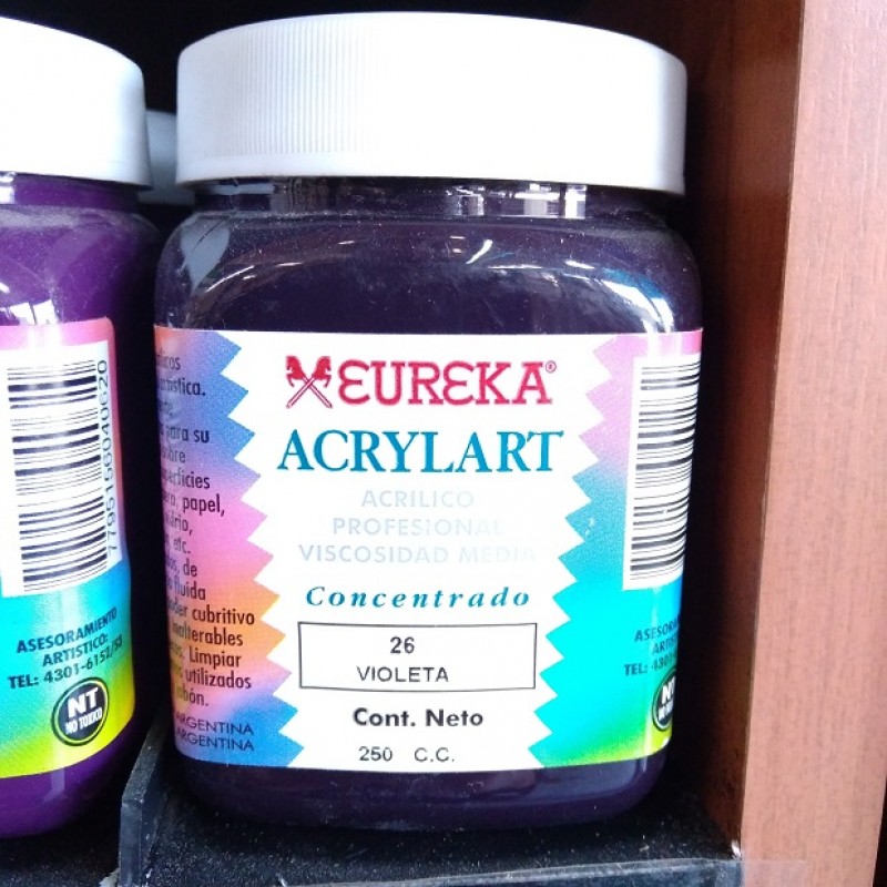 ACRILICO EUREKA X 250 CC VIOLETA ACRILICO EUREKA X 250 CC VIOLETA