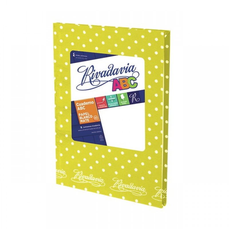 CUADERNO RIVADAVIA ABC AMARILLO LUNARES 50 HJS CUADERNO RIVADAVIA ABC AMARILLO LUNARES 50 HJS
