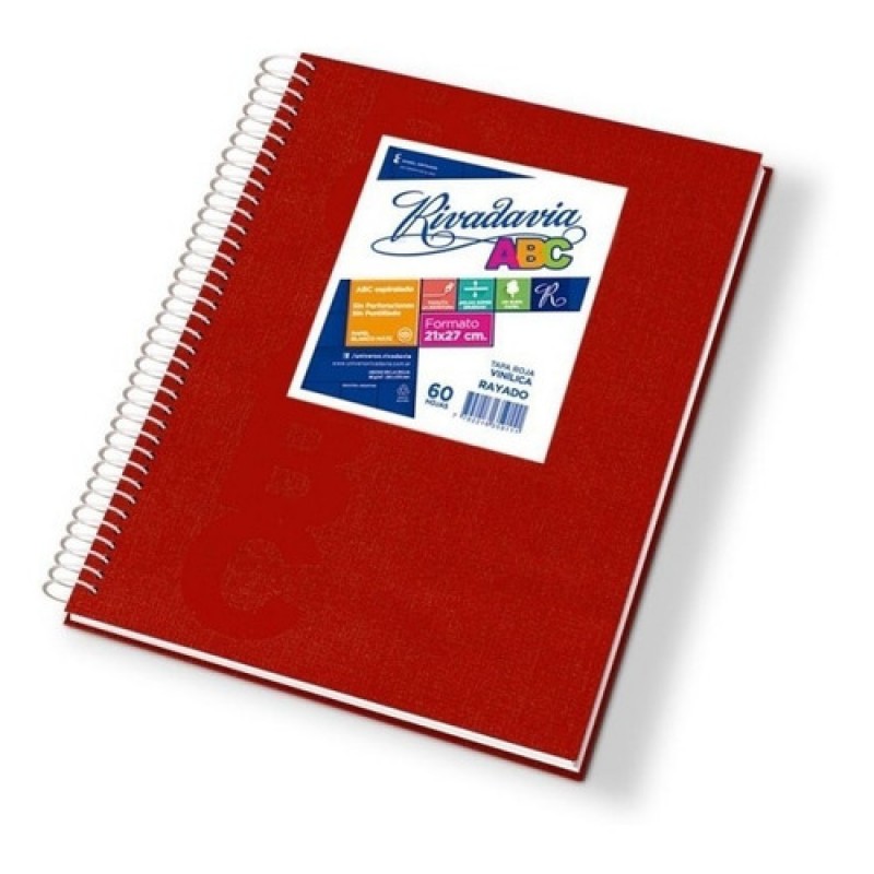 CUADERNO RIVADAVIA ABC 60HJS ROJO ESP CUADERNO RIVADAVIA ABC 60HJS ROJO ESP