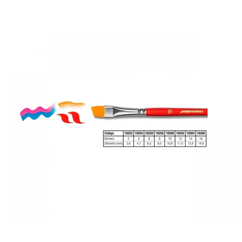 PINCEL PLAN TEC 8250 8 BISEL SINTET PINCEL PLAN TEC 8250 8 BISEL SINTET