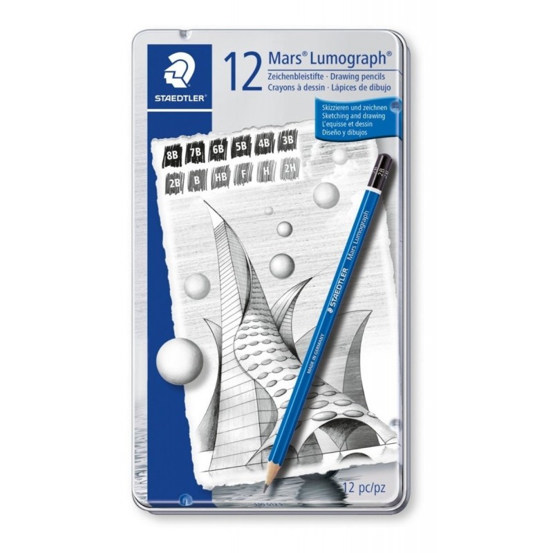 Lapices Staedtler Lumograph negros x 12 Lapices Staedtler Lumograph negros x 12