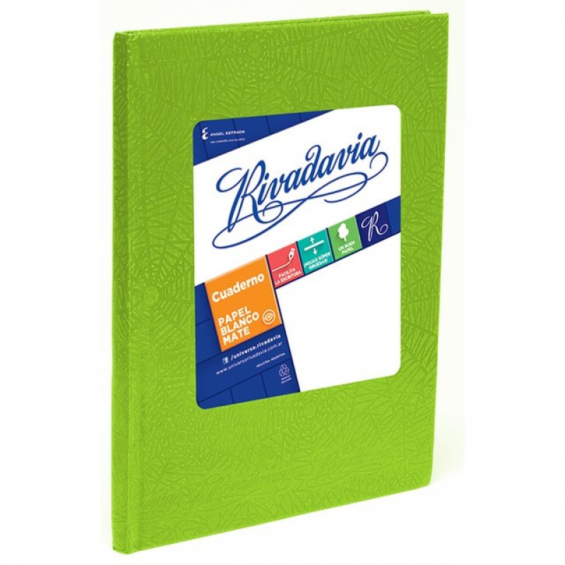 CUADERNO RIVADAVIA ABC 50HJS VERDE MANZANA CUADERNO RIVADAVIA ABC 50HJS VERDE MANZANA