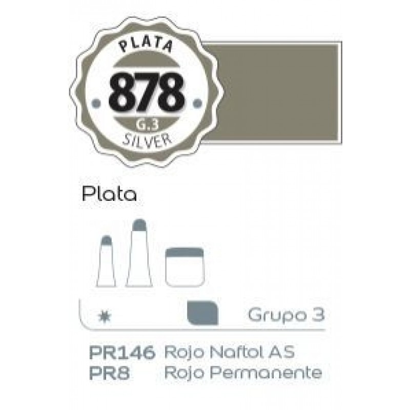 ACRILICO ALBA 878 18 ML PLATA ACRILICO ALBA 878 18 ML PLATA