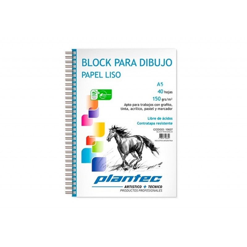 Block de dibujo Plantec A5 150 gms
