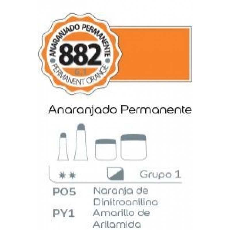 ACRILICO ALBA 882 18 ML NARANJA PERMANENTE ACRILICO ALBA 882 18 ML NARANJA PERMANENTE