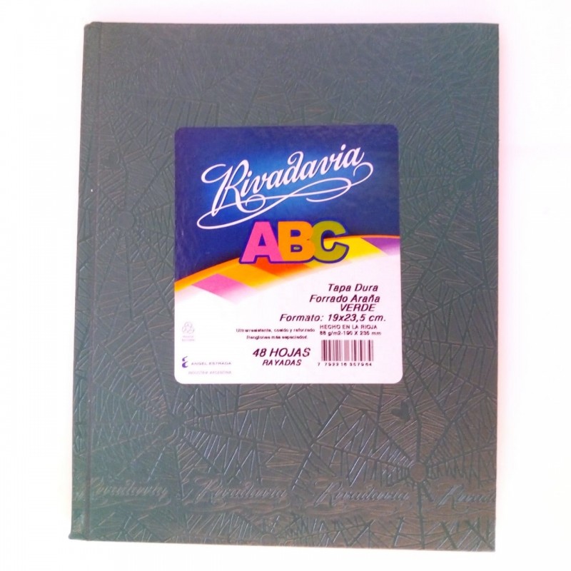 CUADERNO RIVADAVIA ABC 50HJS VERDE CUADERNO RIVADAVIA ABC 50HJS VERDE
