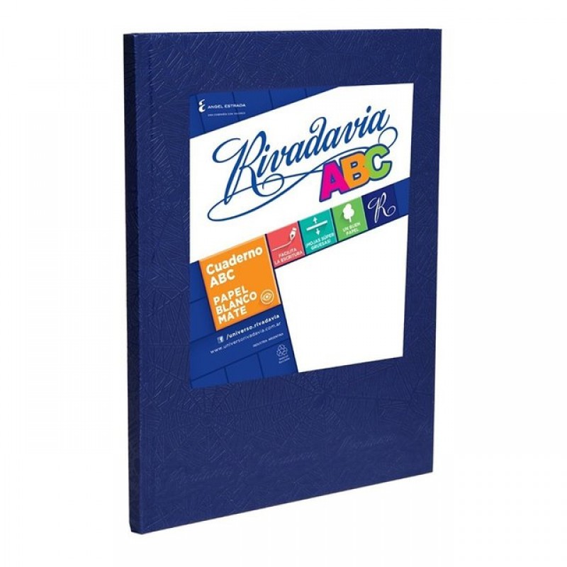 CUADERNO RIVADAVIA ABC 50HJS AZUL CUADRICULADO