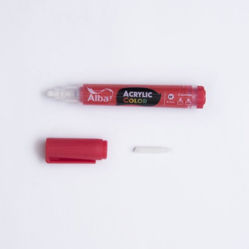 MARCADOR ALBA ACRYLIC M 484 ROJO SEÑAL 4 MM MARCADOR ALBA ACRYLIC M 484 ROJO SEÑAL 4 MM