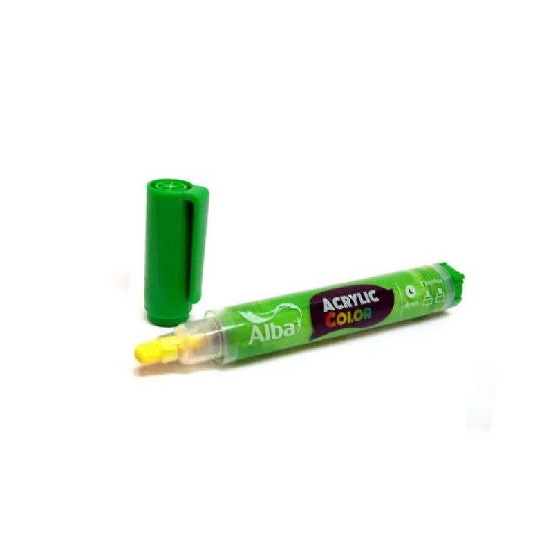 MARCADOR ALBA ACRYLIC L 453 VERDE MANZANA 6 MM MARCADOR ALBA ACRYLIC L 453 VERDE MANZANA 6 MM