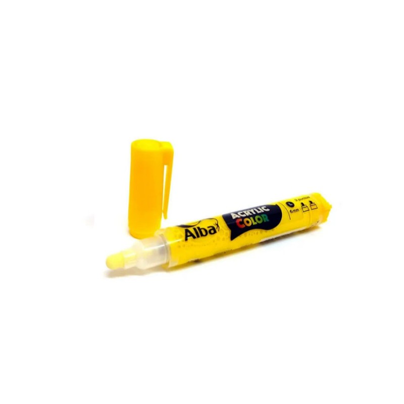MARCADOR ALBA ACRYLIC L 474 AMARILLO MEDIANO 6 MM MARCADOR ALBA ACRYLIC L 474 AMARILLO MEDIANO 6 MM