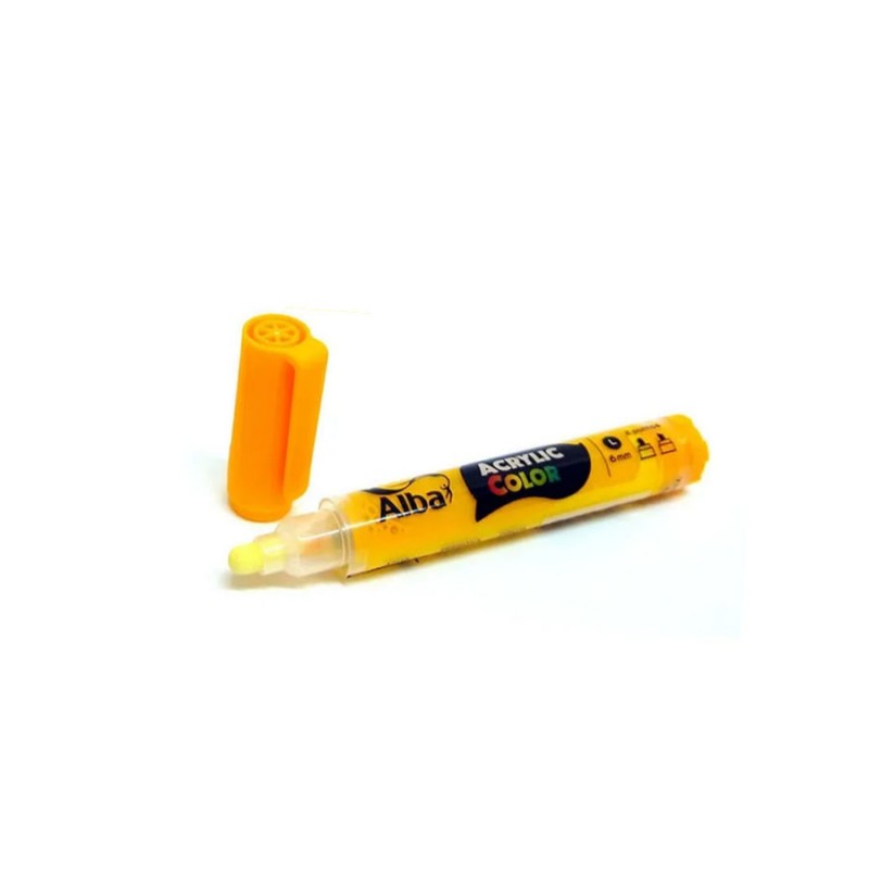 MARCADOR ALBA ACRYLIC L 475 AMARILLO ORO 6 MM MARCADOR ALBA ACRYLIC L 475 AMARILLO ORO 6 MM