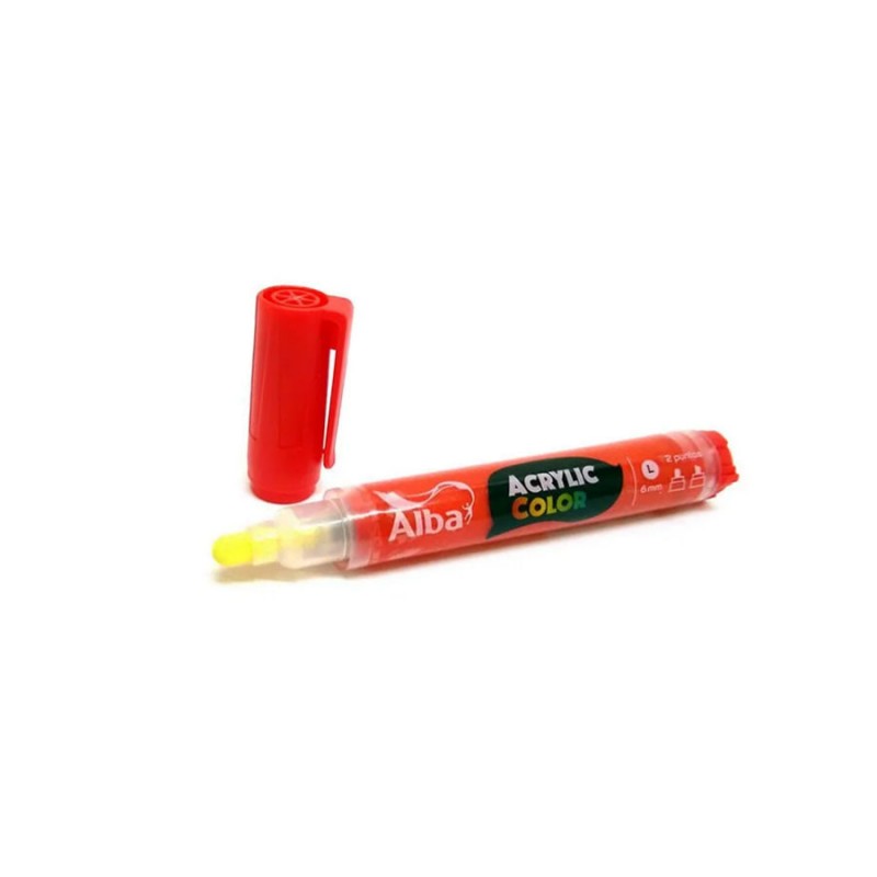 MARCADOR ALBA ACRYLIC L 484 ROJO SEÑAL 6 MM MARCADOR ALBA ACRYLIC L 484 ROJO SEÑAL 6 MM