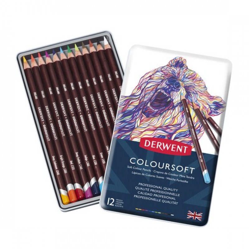 LAPICES DERWENT COLORSOFT X 12