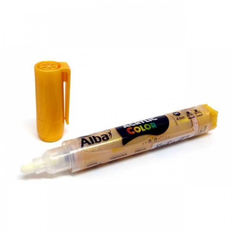 MARCADOR ALBA ACRYLIC M 477 ORO 4 MM MARCADOR ALBA ACRYLIC M 477 ORO 4 MM