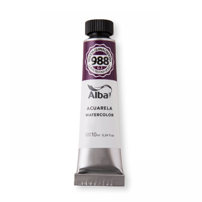 ACUARELA ALBA 988 VIOLETA QUINACRIDONA PROF. 10ML ACUARELA ALBA 988 VIOLETA QUINACRIDONA PROF. 10ML