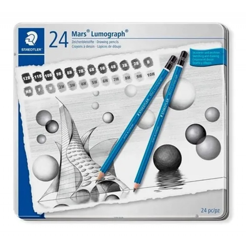 LAPICES STAEDTLER LUMOGRAPH 24 LATA LAPICES STAEDTLER LUMOGRAPH 24 LATA