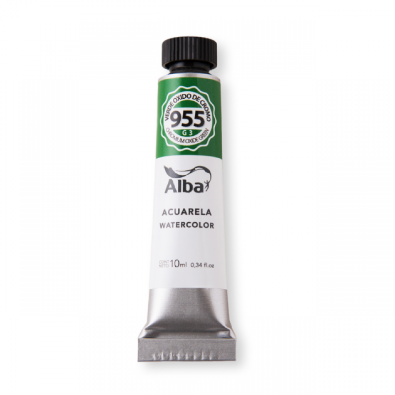 ACUARELA ALBA 955 VERDE OXIDO DE CROMO PROF 10 ML ACUARELA ALBA 955 VERDE OXIDO DE CROMO PROF 10 ML