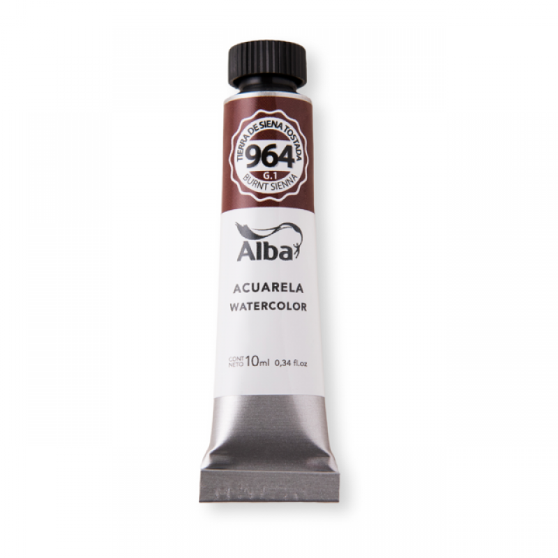 ACUARELA ALBA 964 TIERRA DE SIENA TOSTADA PROF 10 ML ACUARELA ALBA 964 TIERRA DE SIENA TOSTADA PROF 10 ML