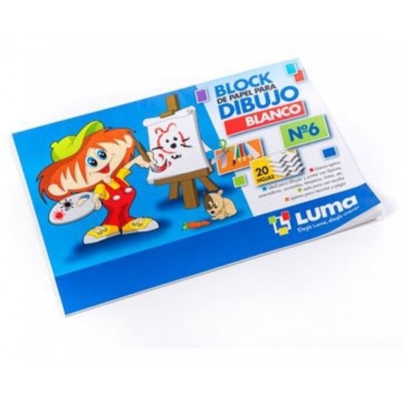 Block Luma Nº6 Blanco x 20 hojas Block Luma Nº6 Blanco x 20 hojas