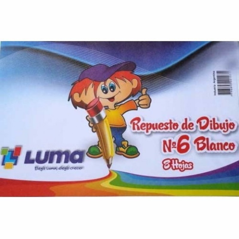 REPUESTO LUMA Nº6 BLANCO X 8 HJS REPUESTO LUMA Nº6 BLANCO X 8 HJS