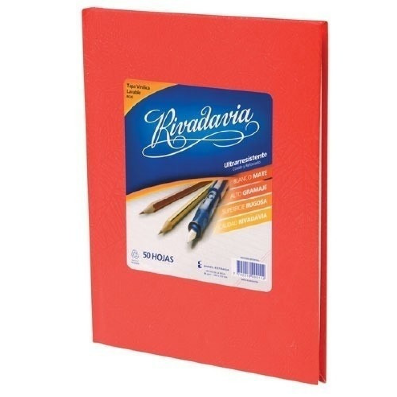 CUADERNO RIVADAVIA 50HJS ROJO CUADRO CUADERNO RIVADAVIA 50HJS ROJO CUADRO