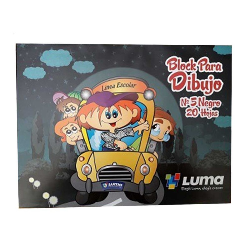 Block Luma Nº5 Negro x 20 hojas Block Luma Nº5 Negro x 20 hojas