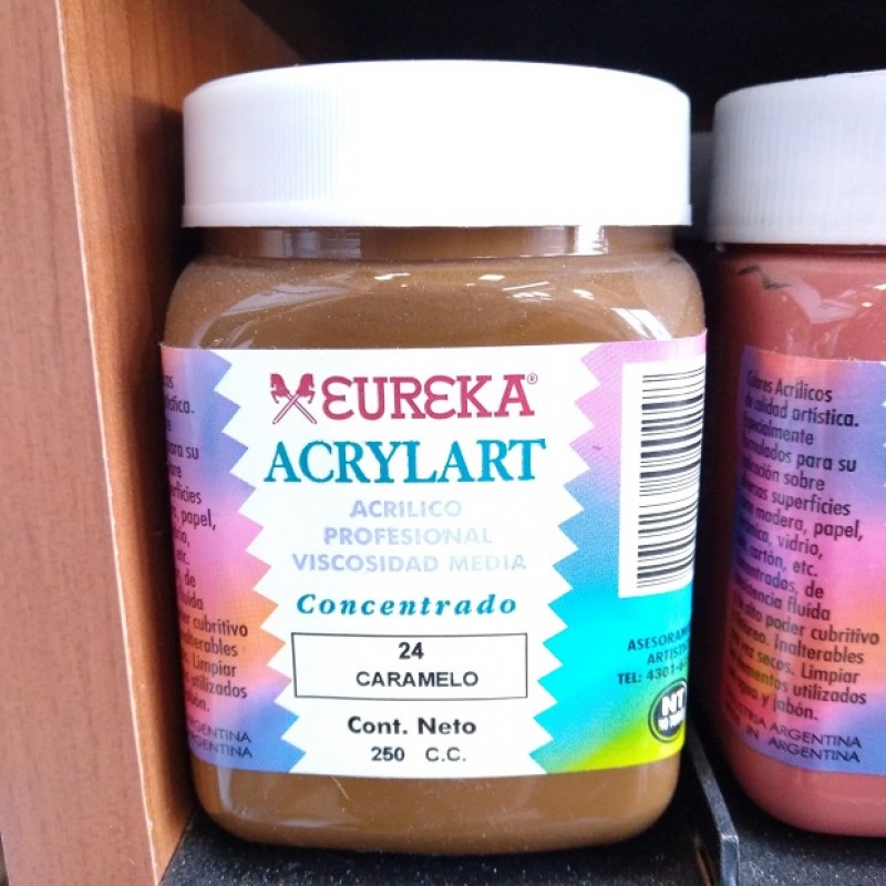 ACRILICO EUREKA X 250 CC CARAMELO