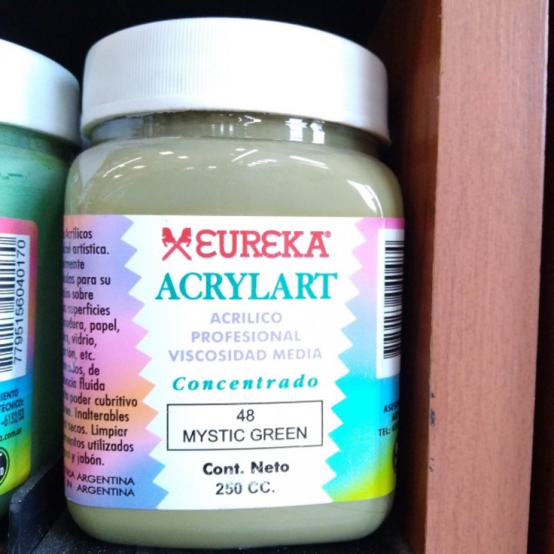 ACRILICO EUREKA X 250 CC MYSTIC GREEN ACRILICO EUREKA X 250 CC MYSTIC GREEN