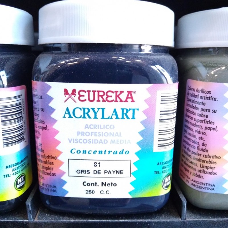 ACRILICO EUREKA X 250 CC  GRIS DE PAYNE