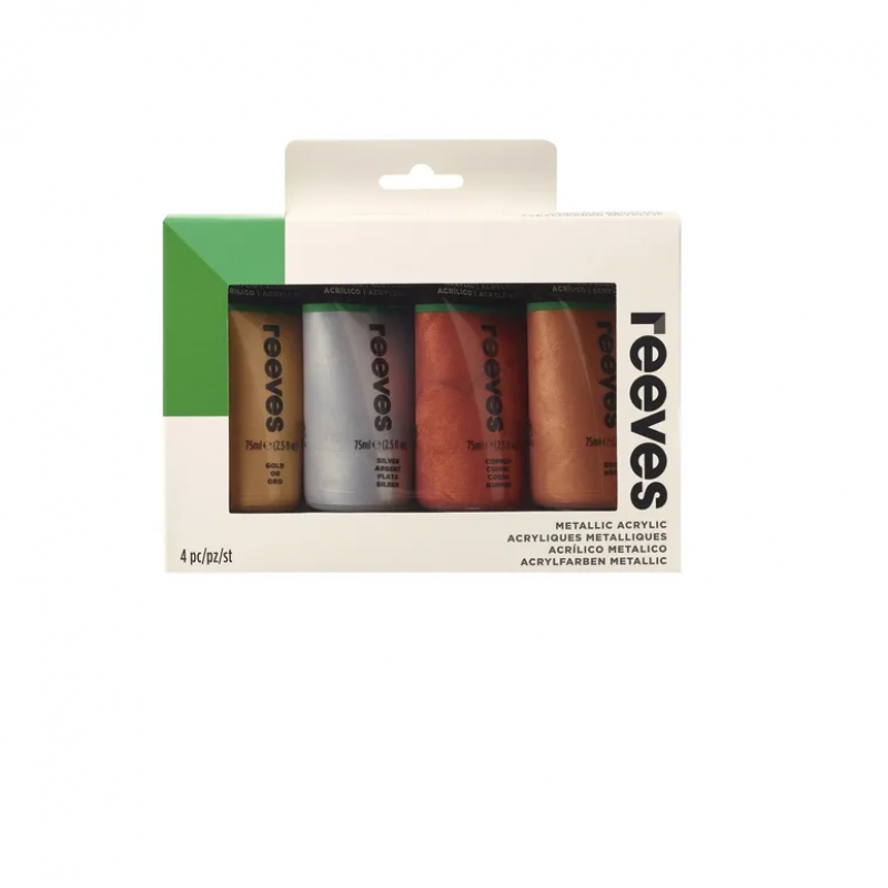 SET ACRILICO REEVES 4 X 75ML METAL SET ACRILICO REEVES 4 X 75ML METAL