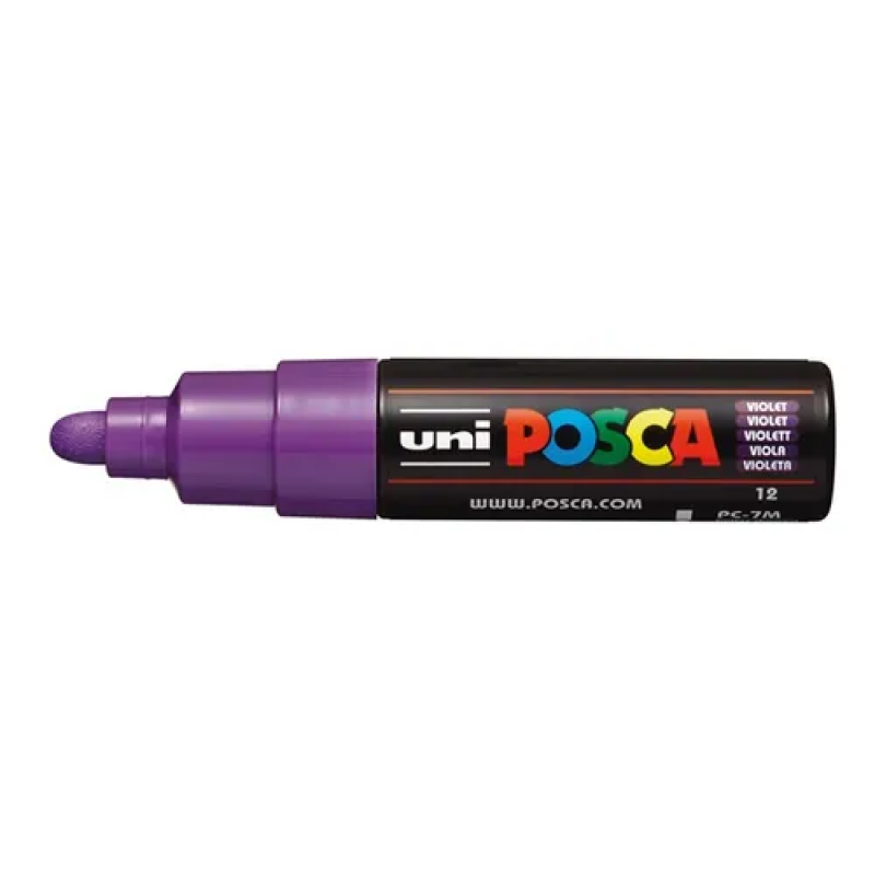MARCADOR UNI POSCA PC-7M PTA. REDONDA 5MM VIOLETA    