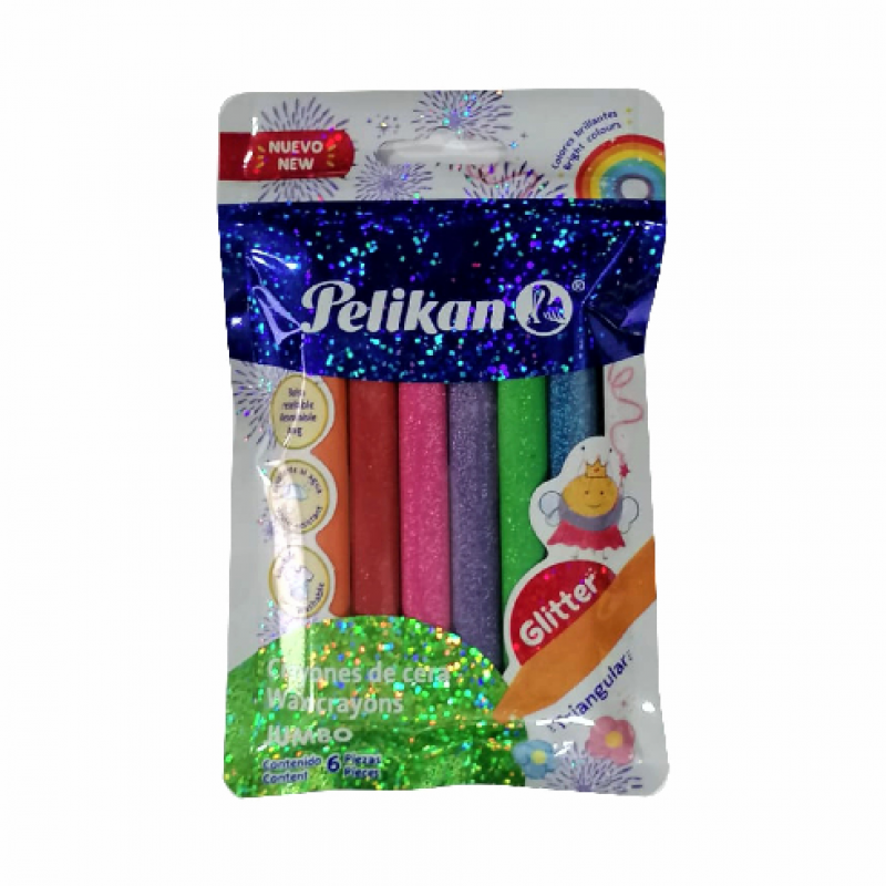 CRAYONES PELIKAN TRIANG. GLITTER X6 CRAYONES PELIKAN TRIANG. GLITTER X6