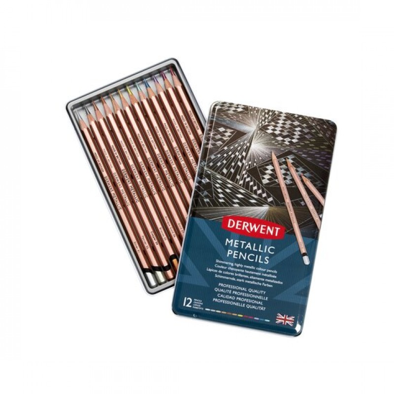 LAPICES DERWENT METALLIC X12 LATA LAPICES DERWENT METALLIC X12 LATA