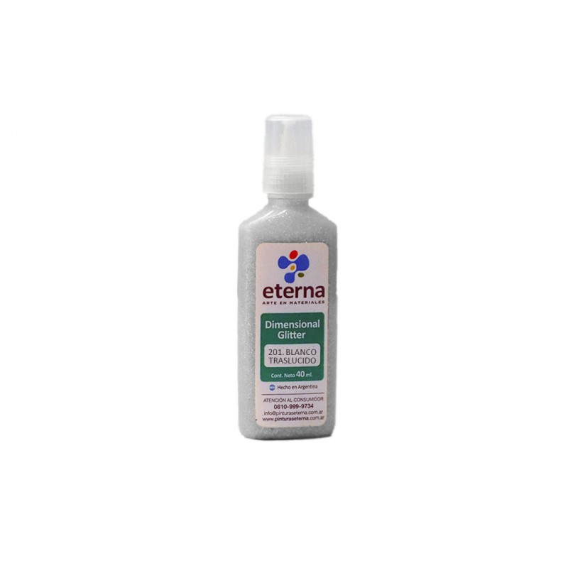DIMENSIONAL GLITTER ETERNA X40ML. BLANCO TRASLUCIDO 201 DIMENSIONAL GLITTER ETERNA X40ML. BLANCO TRASLUCIDO 201