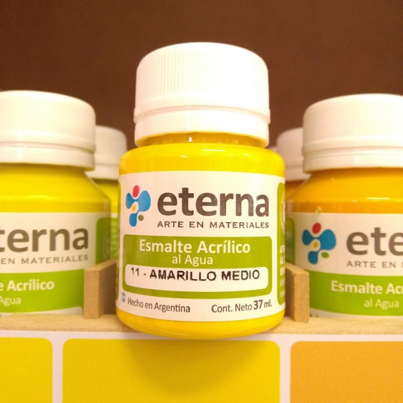 ESMALTE ACRILICO AL AGUA ETERNA X37ML AMARILLO MEDIO ESMALTE ACRILICO AL AGUA ETERNA X37ML AMARILLO MEDIO