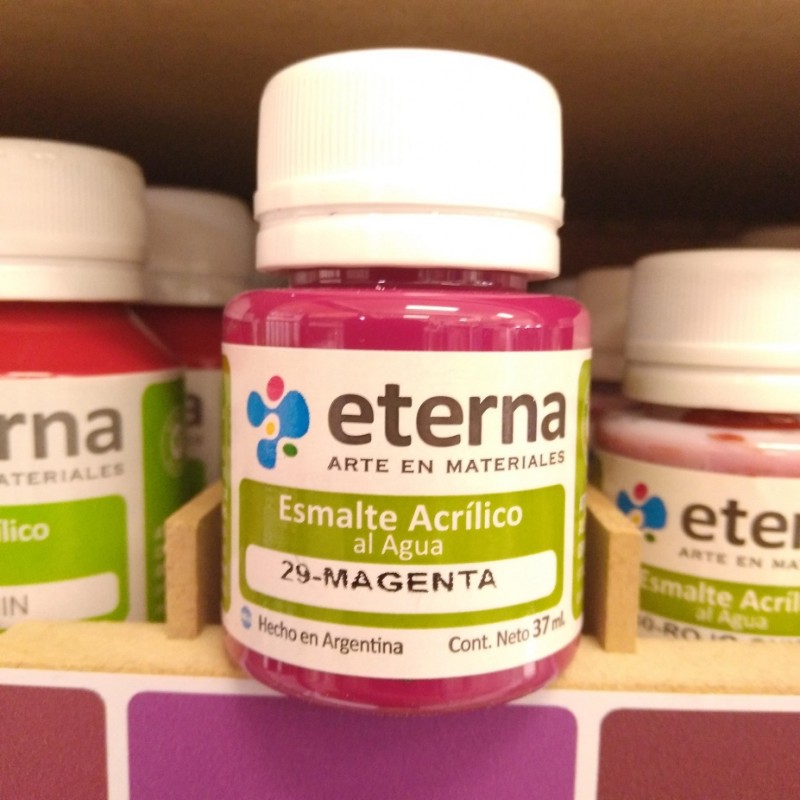 ESMALTE ACRILICO AL AGUA ETERNA X37ML MAGENTA ESMALTE ACRILICO AL AGUA ETERNA X37ML MAGENTA